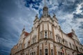 Main facade of the city hall of Caransebes, also called in Romanian Primaria Municipului Caransebes. It\'s a town of western